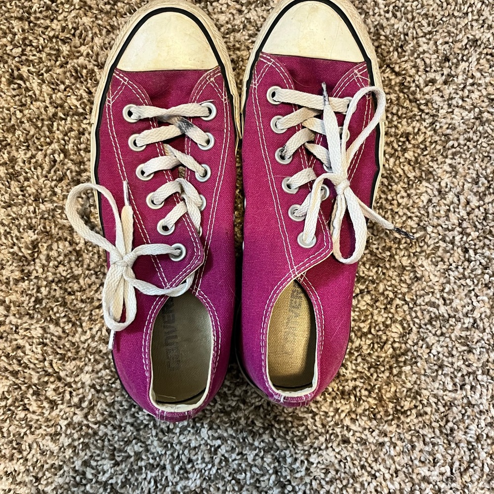 Converse Magenta Canvas Sneakers